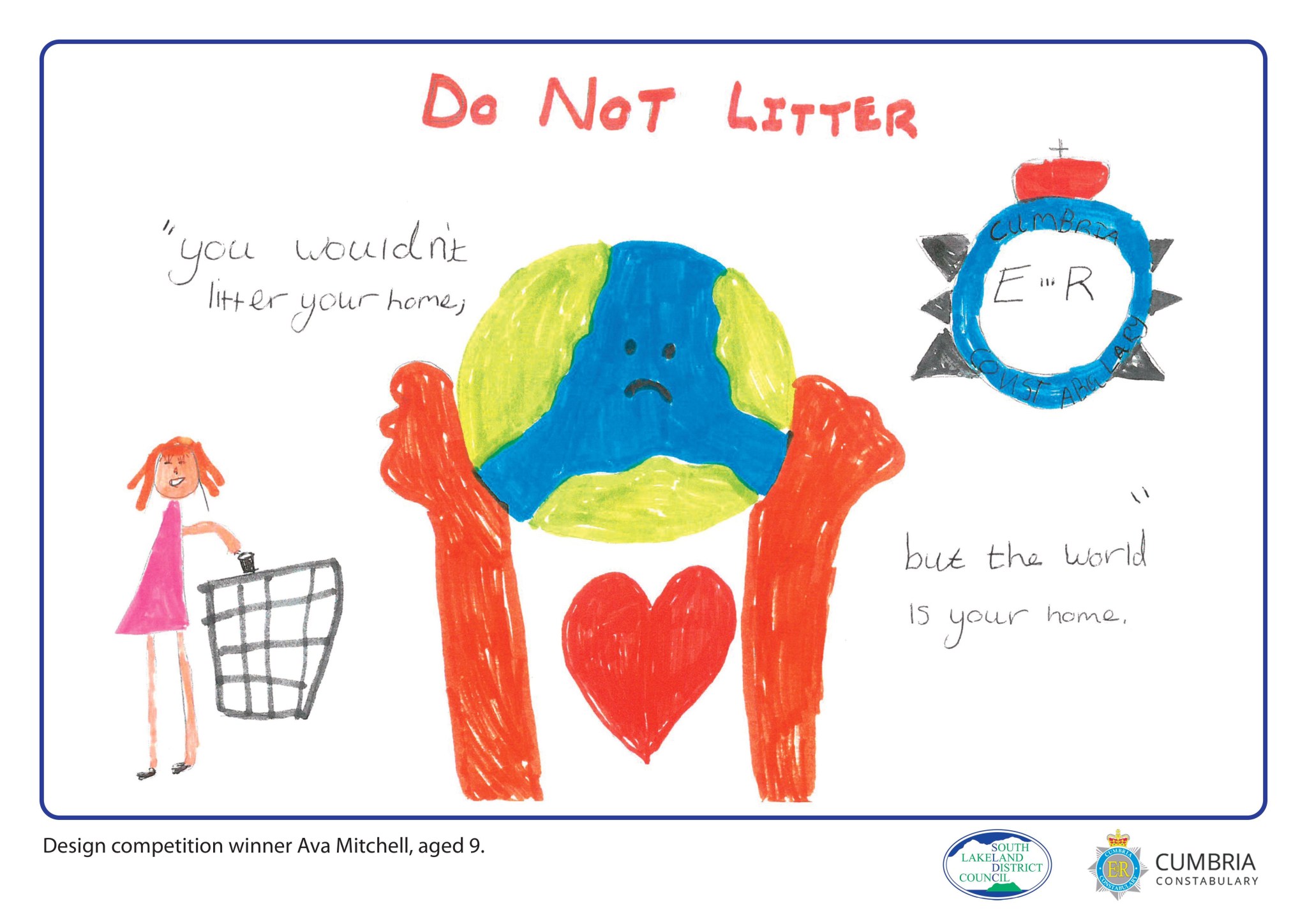 South Lakeland District Council Bin Wagon Carries Schoolgirl’s AntiLitter Message THE