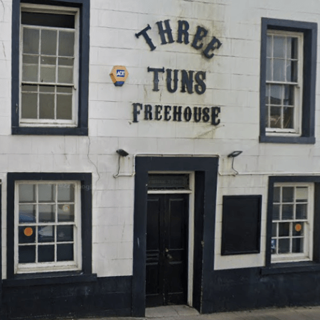 Outside of the Three Tuns Pub in Whitehaven